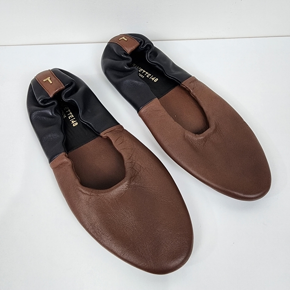 Lafayette 148 two tone leather ballet flat, size 40